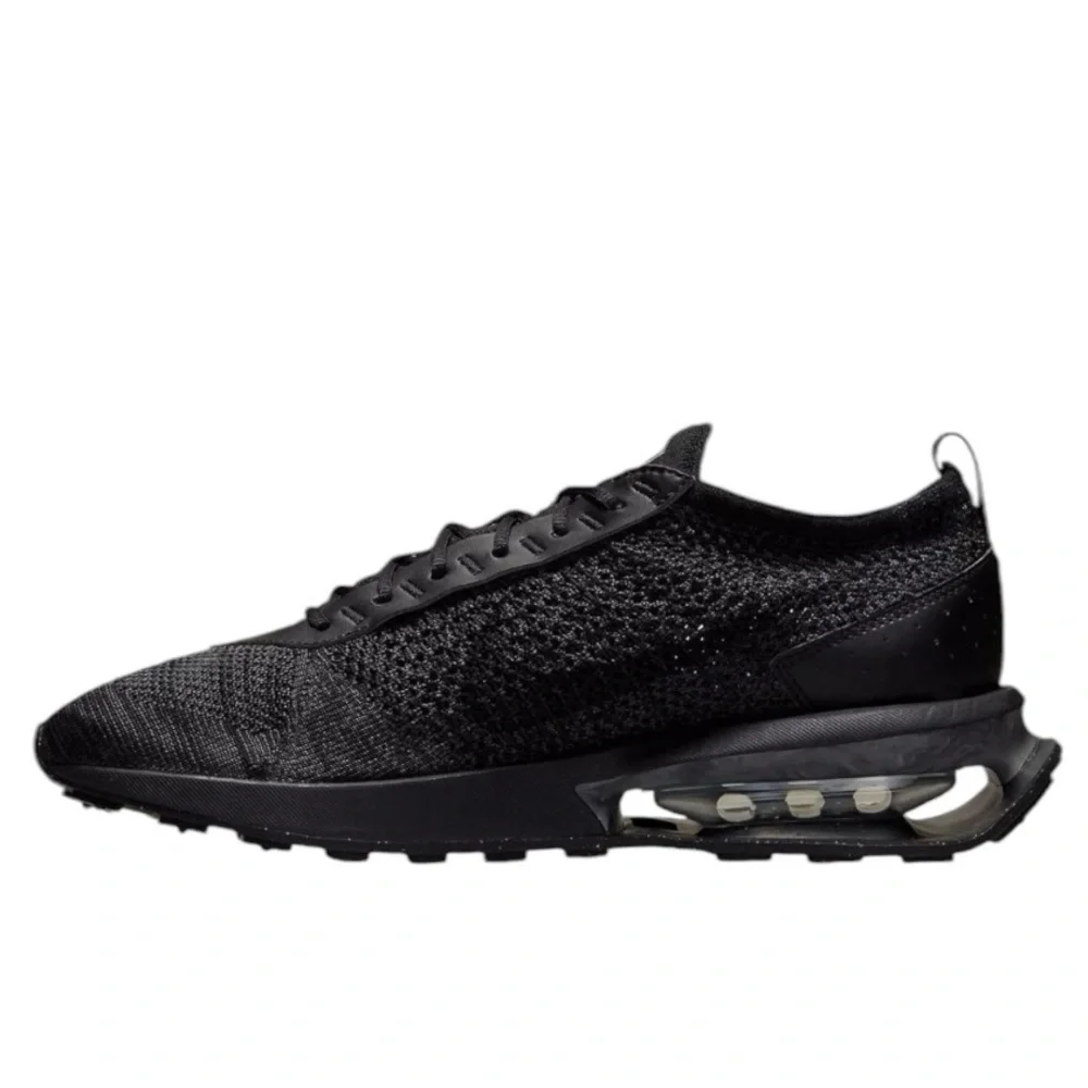 NEW Nike Air Max Flyknit Racer Mens Triple Black Shoes Sz 13